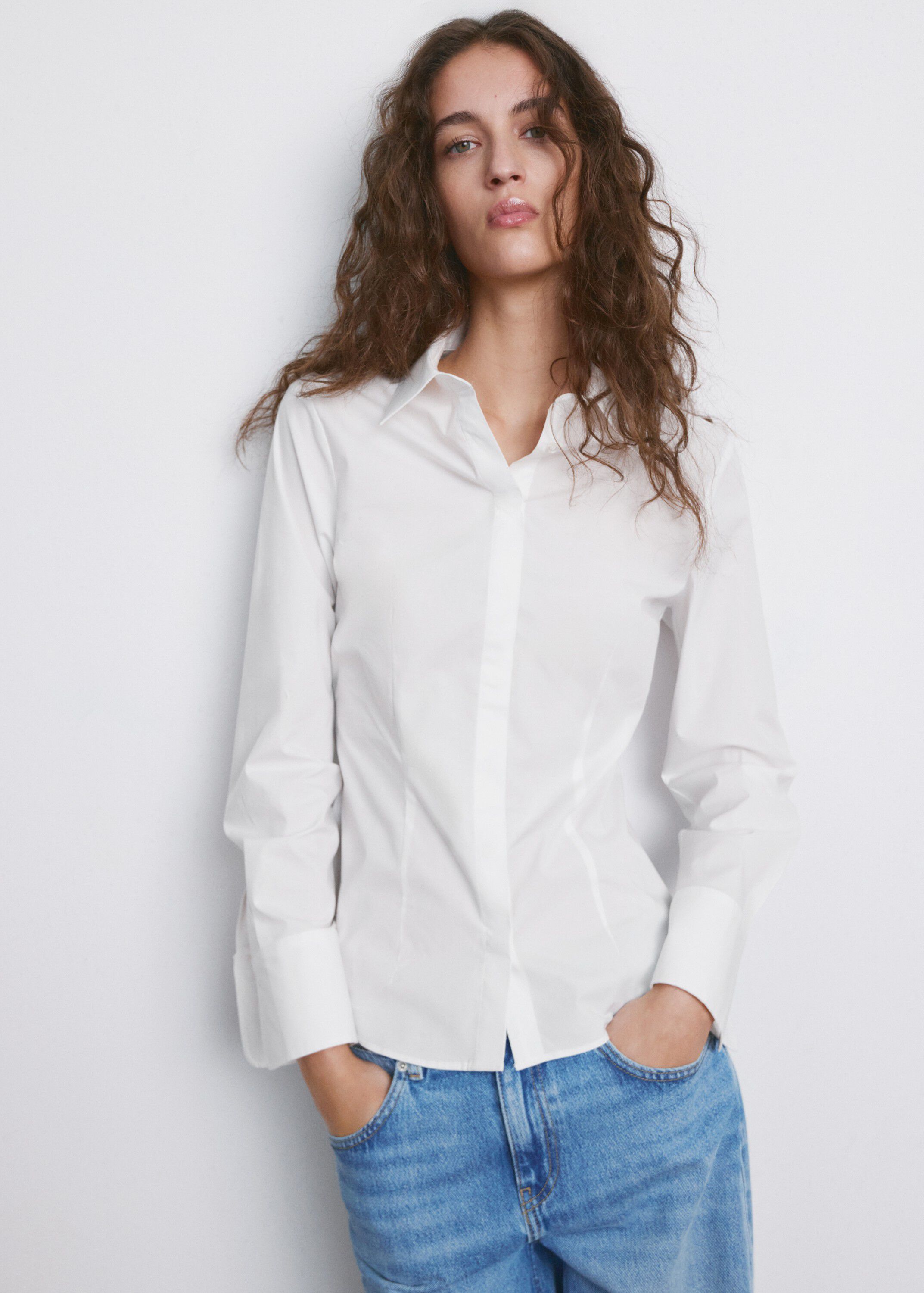 Slim-fit poplin shirt
