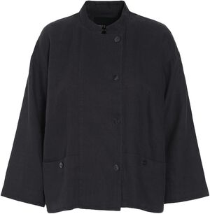 Lazy linen jakke med krave