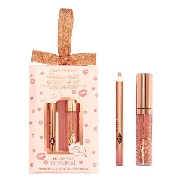 Pillow Talk Mini Glossy Lips Duo Pillow Talk - Makeupset för läpparna