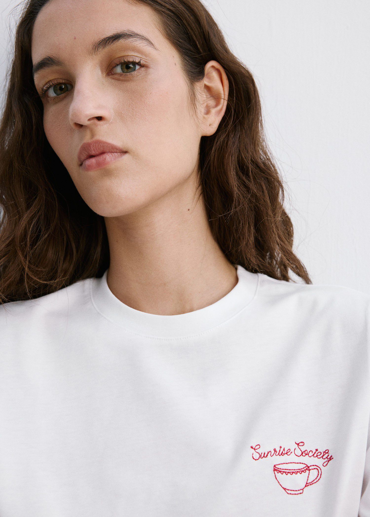Printed cotton-blend t-shirt