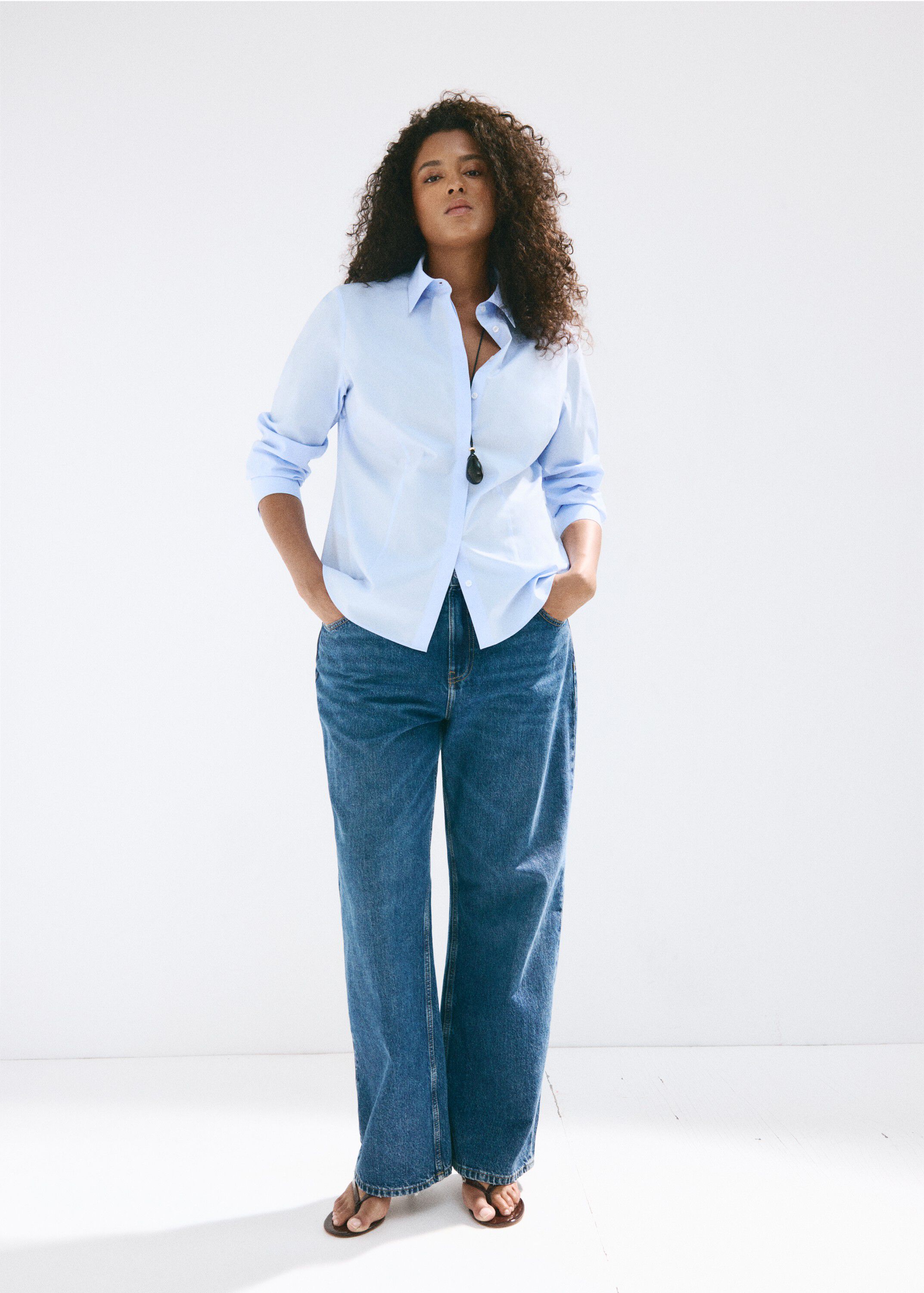 Slim-fit poplin shirt