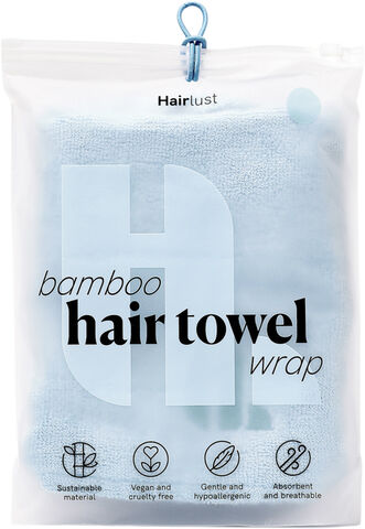 Bamboo Hair Towel Wrap, Blue