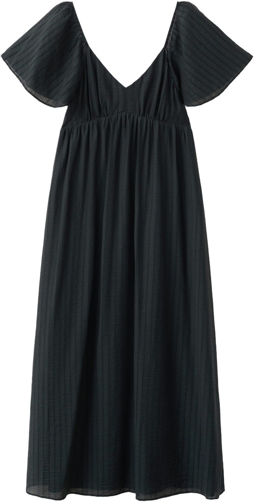 Textured dress with ruched detail