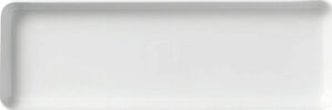 White Fluted fat rektanulärt 36x12,5 cm