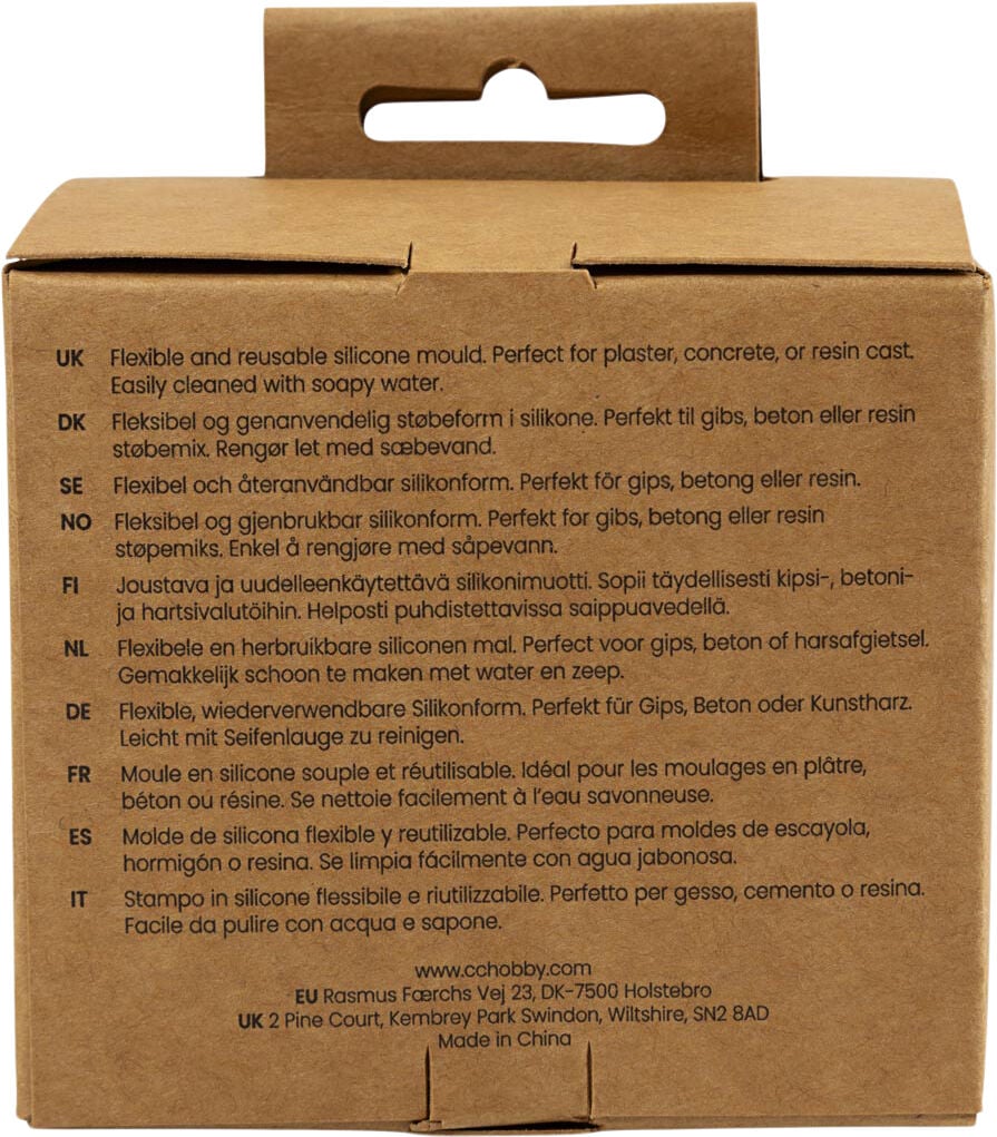 Silikoneform, Muslingelysestage, H: 5,5 cm, L: 6,8 cm.