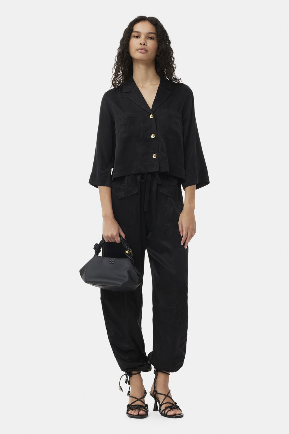 Washed Satin Pocket Pants