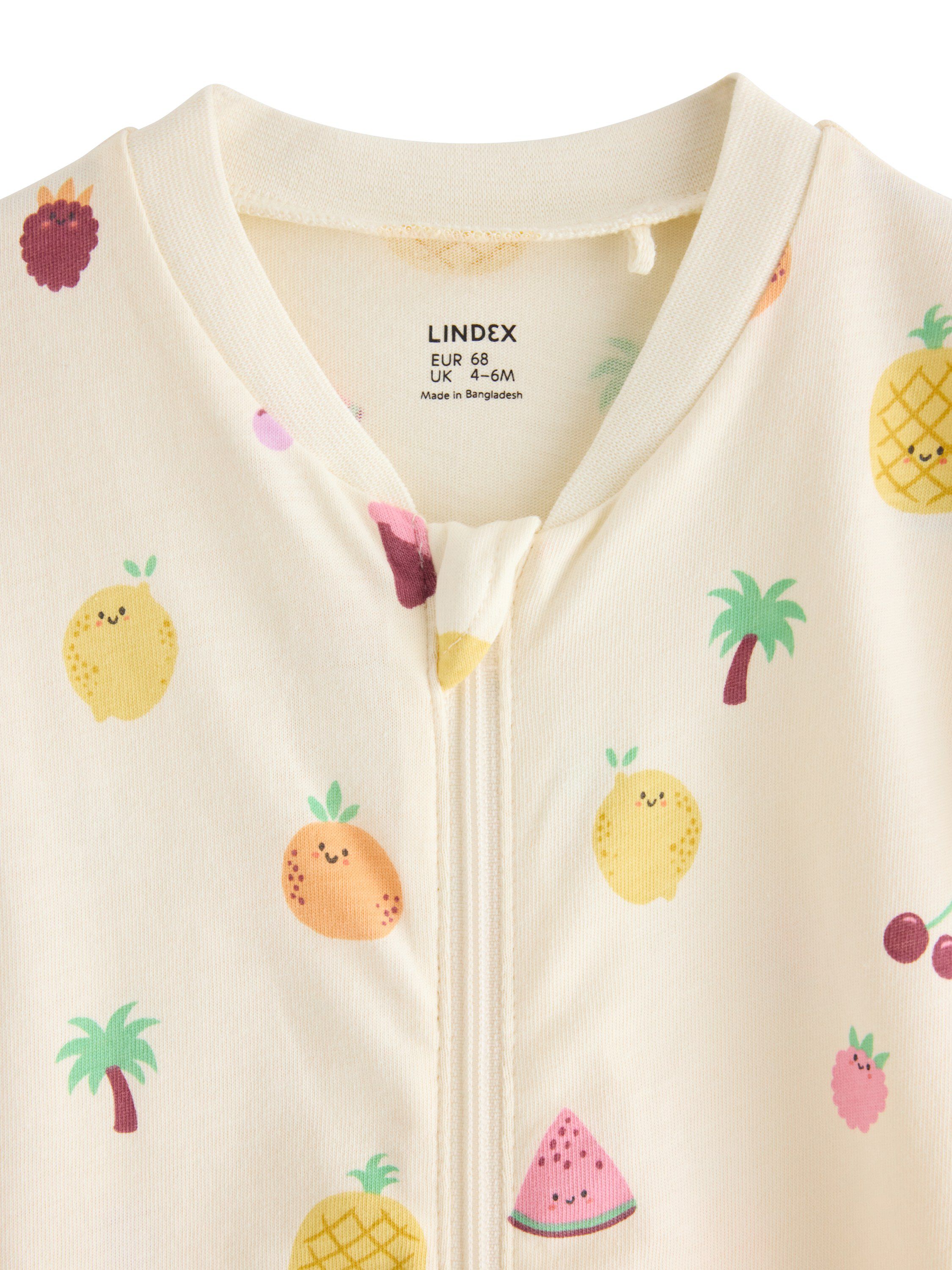 Kortermet pyjamasheldrakt med rund