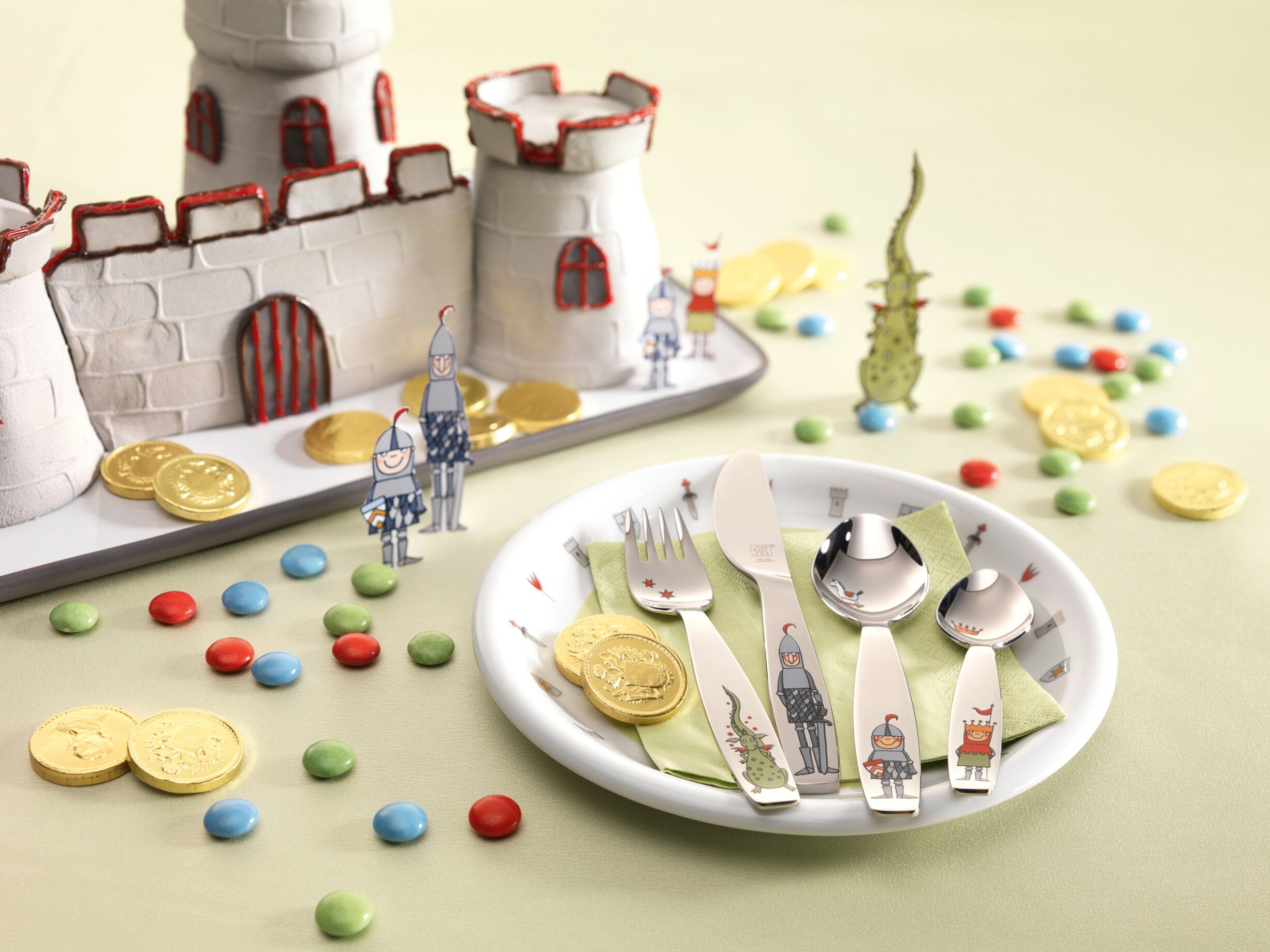 Ridder Eckbert 4-st, Set med barnbestick, Silver