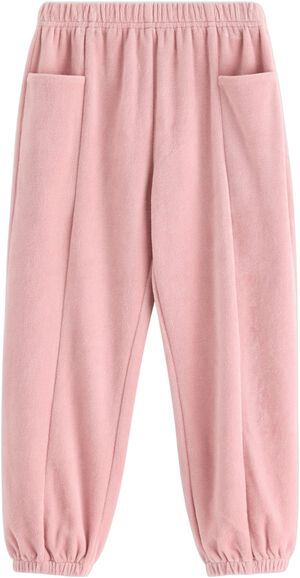 Mjukisbyxor i velour med avslappnad