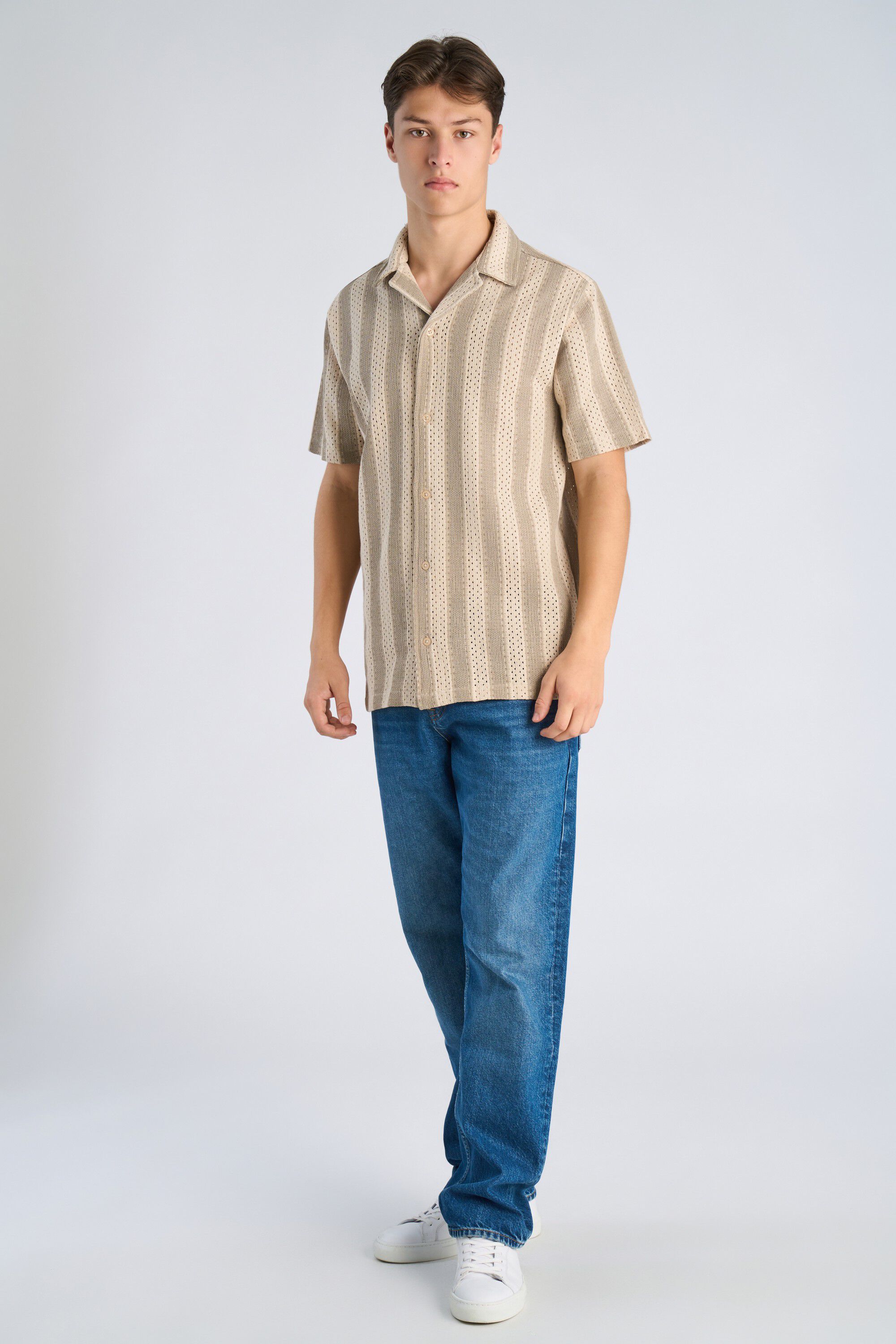 Bold striped resort shirt S/S