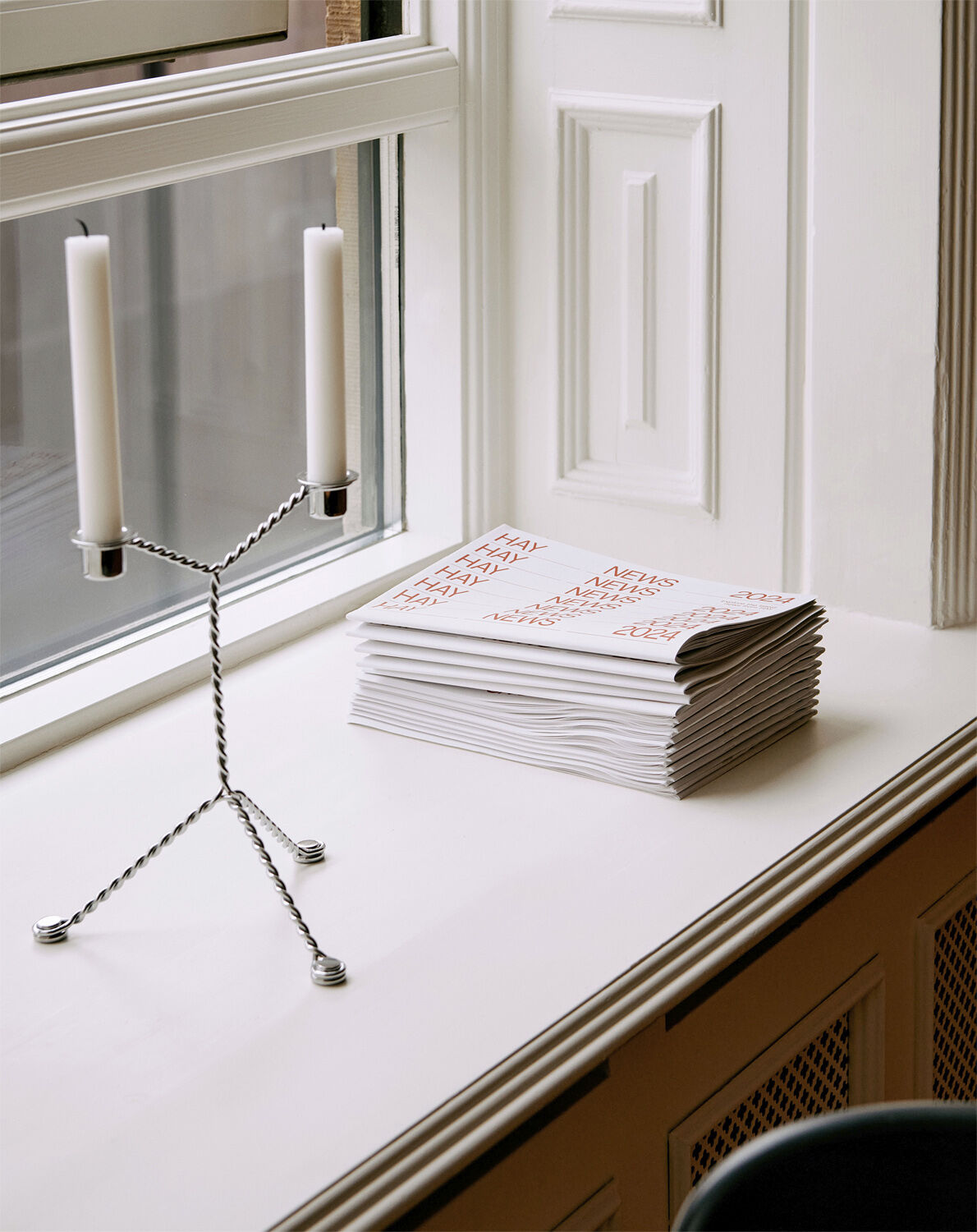 Wire Candleholder-Mirror