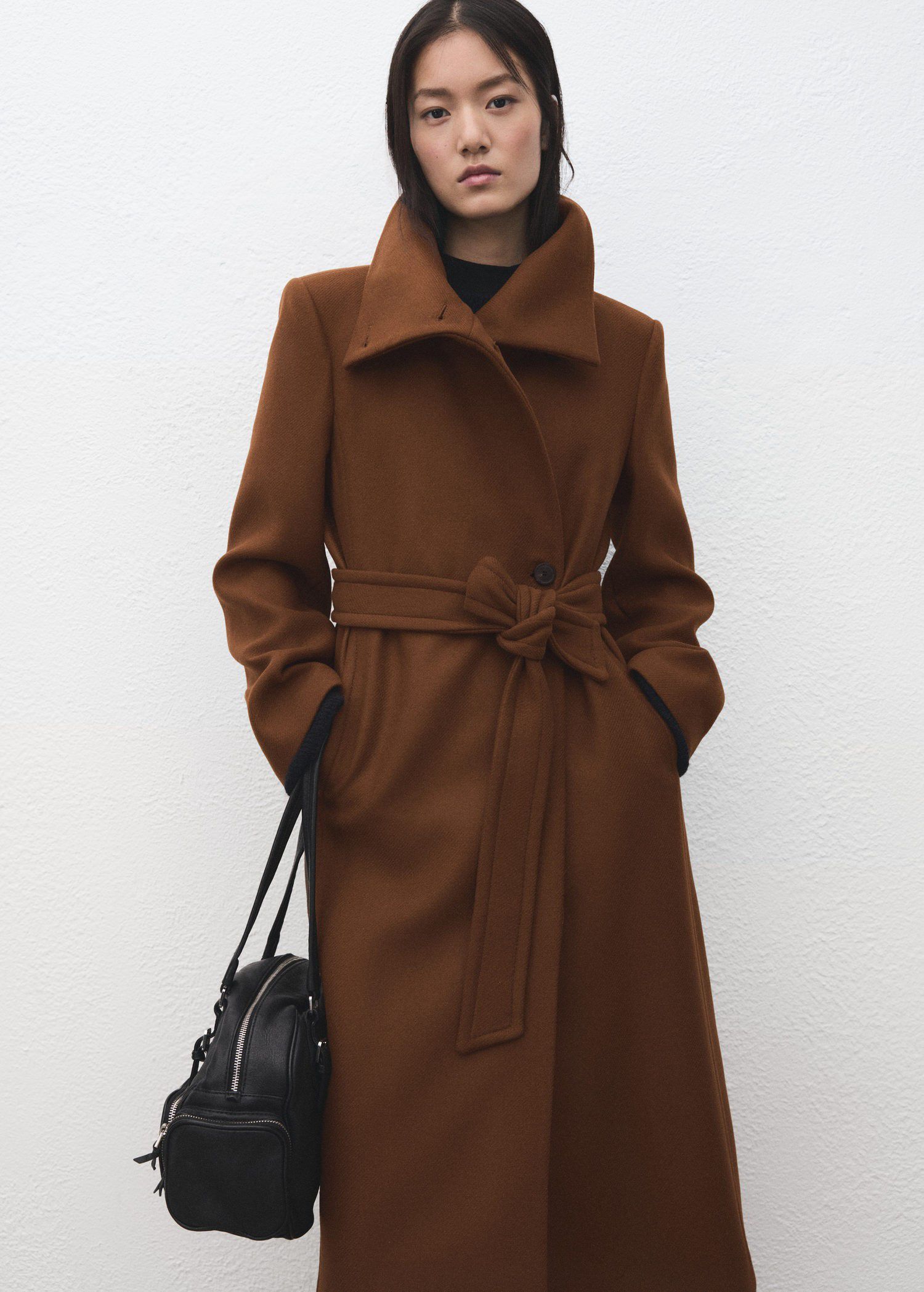 Manteco wool coat with belt