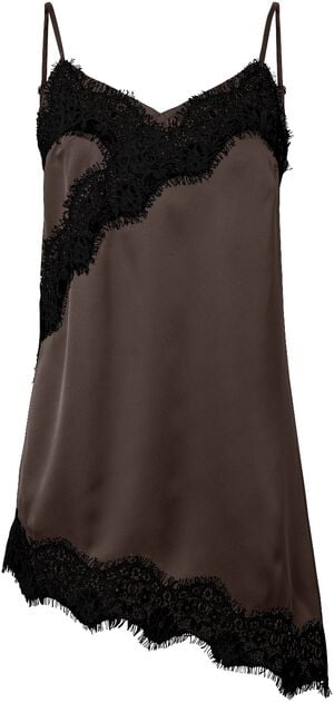 PCARIEL ASSYMETRIC LACE TOP D2D PP