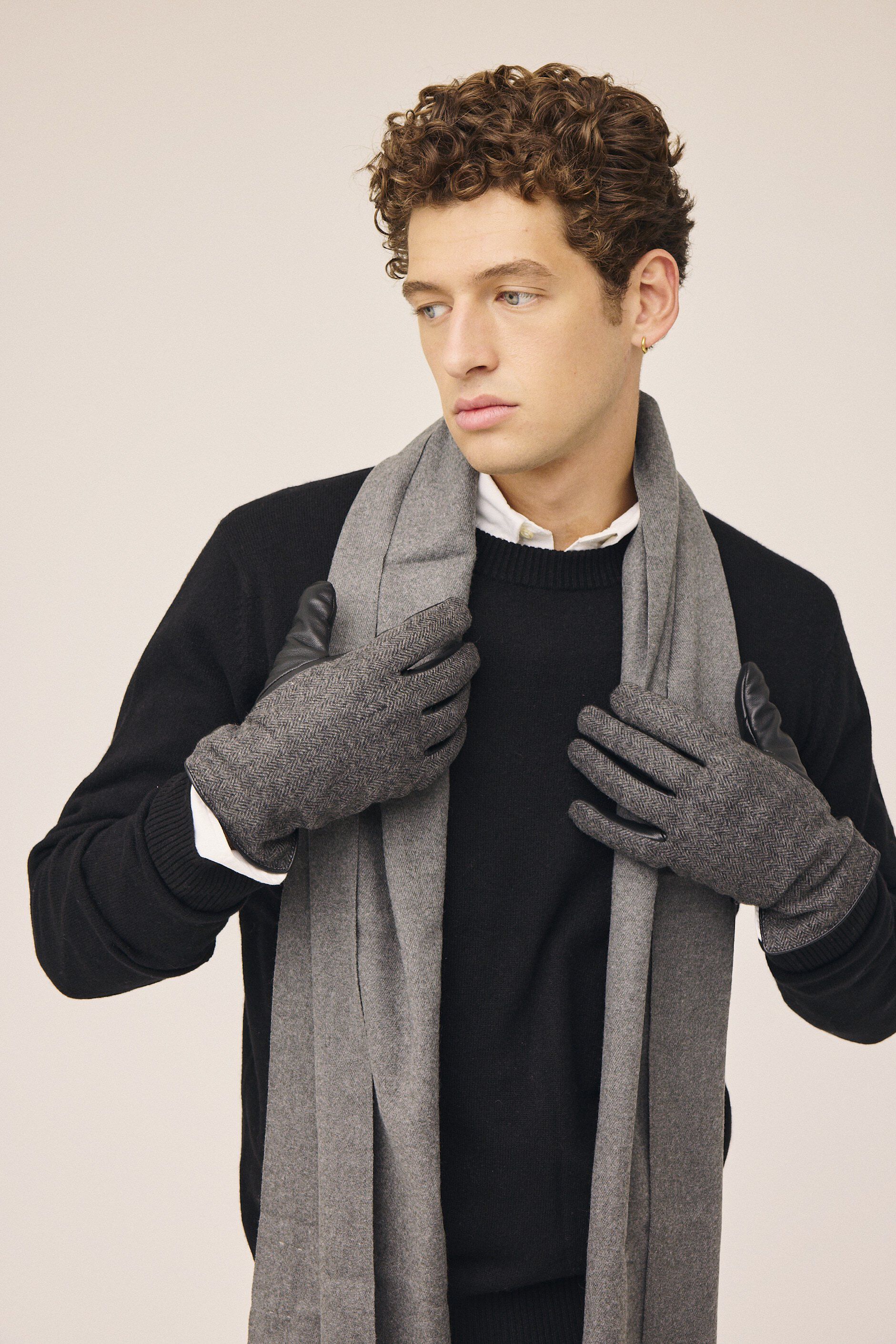 Matheo 6 LWG Goat leather & herringbone gloves