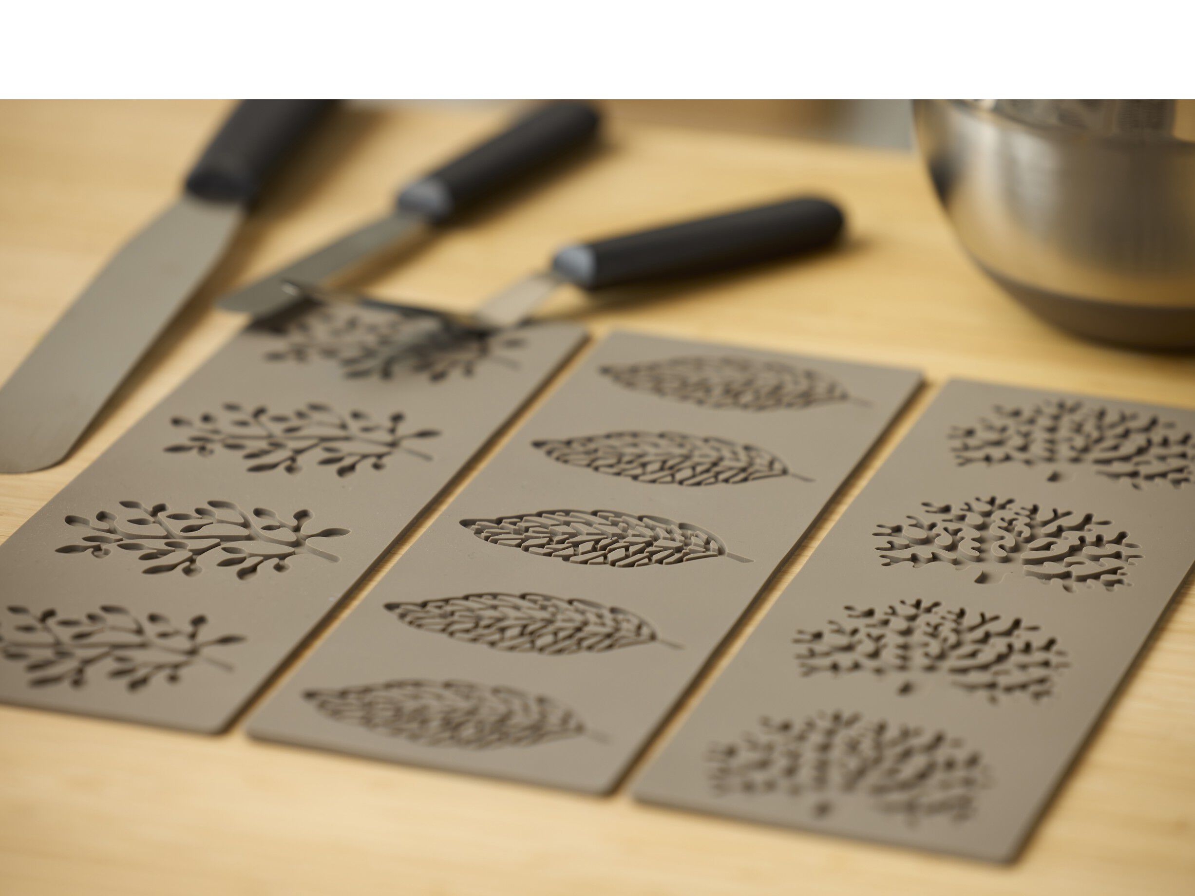 Tuile form Blad Latte Silikon