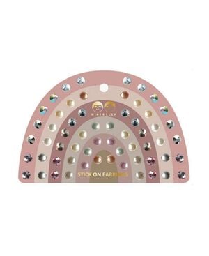 Mimi & Lula - Ørestickers 30 par - Pink Gem Earrings