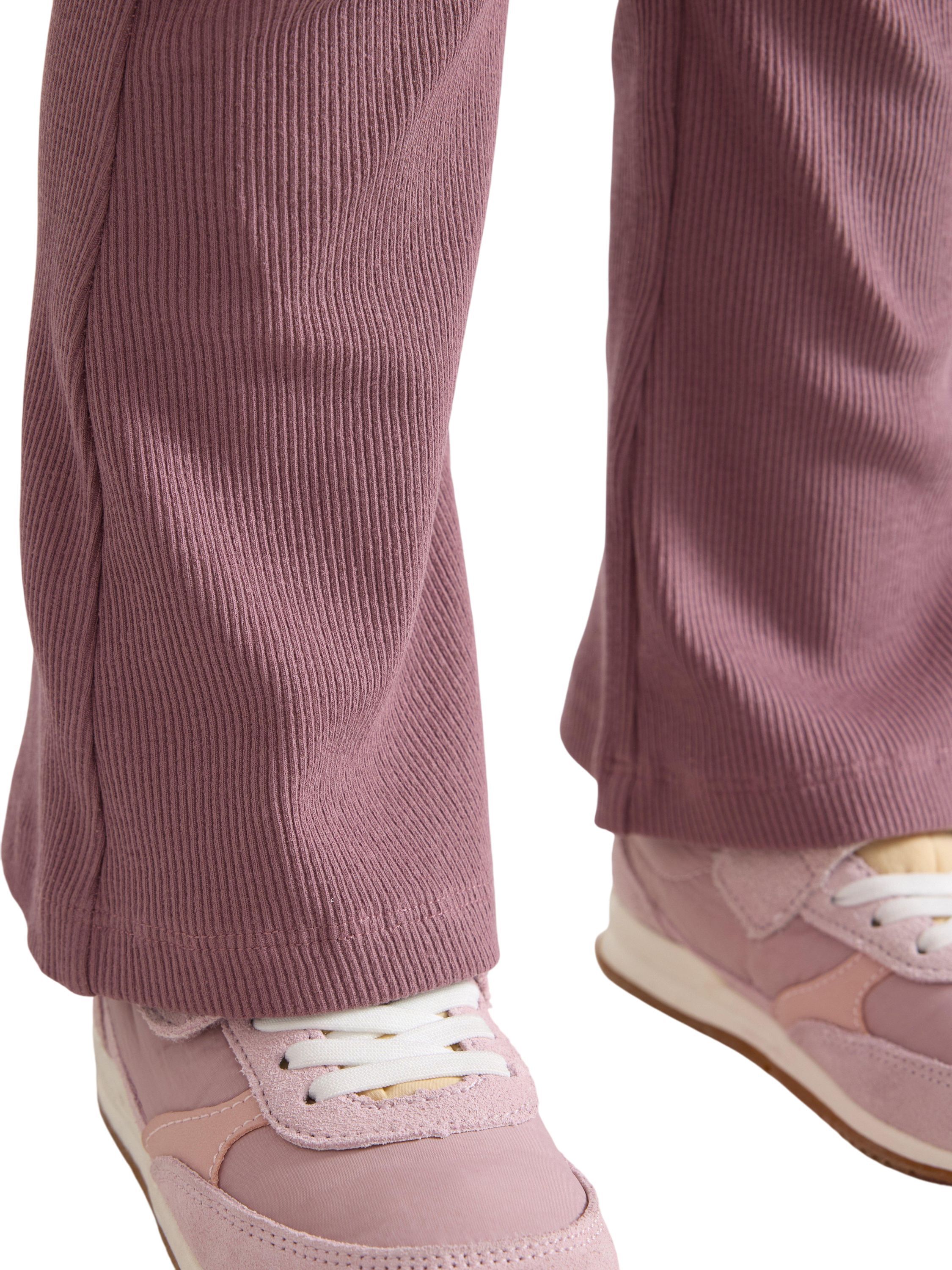 Soft cotton jersey leggings with ri