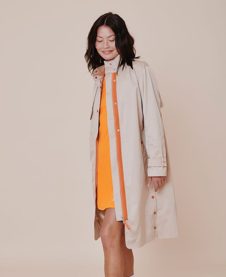 Palermo sportivo trench coat - Sand/Flame