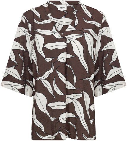Curvy WA-HERMINA 2 Bluse M&oslash;rk brun