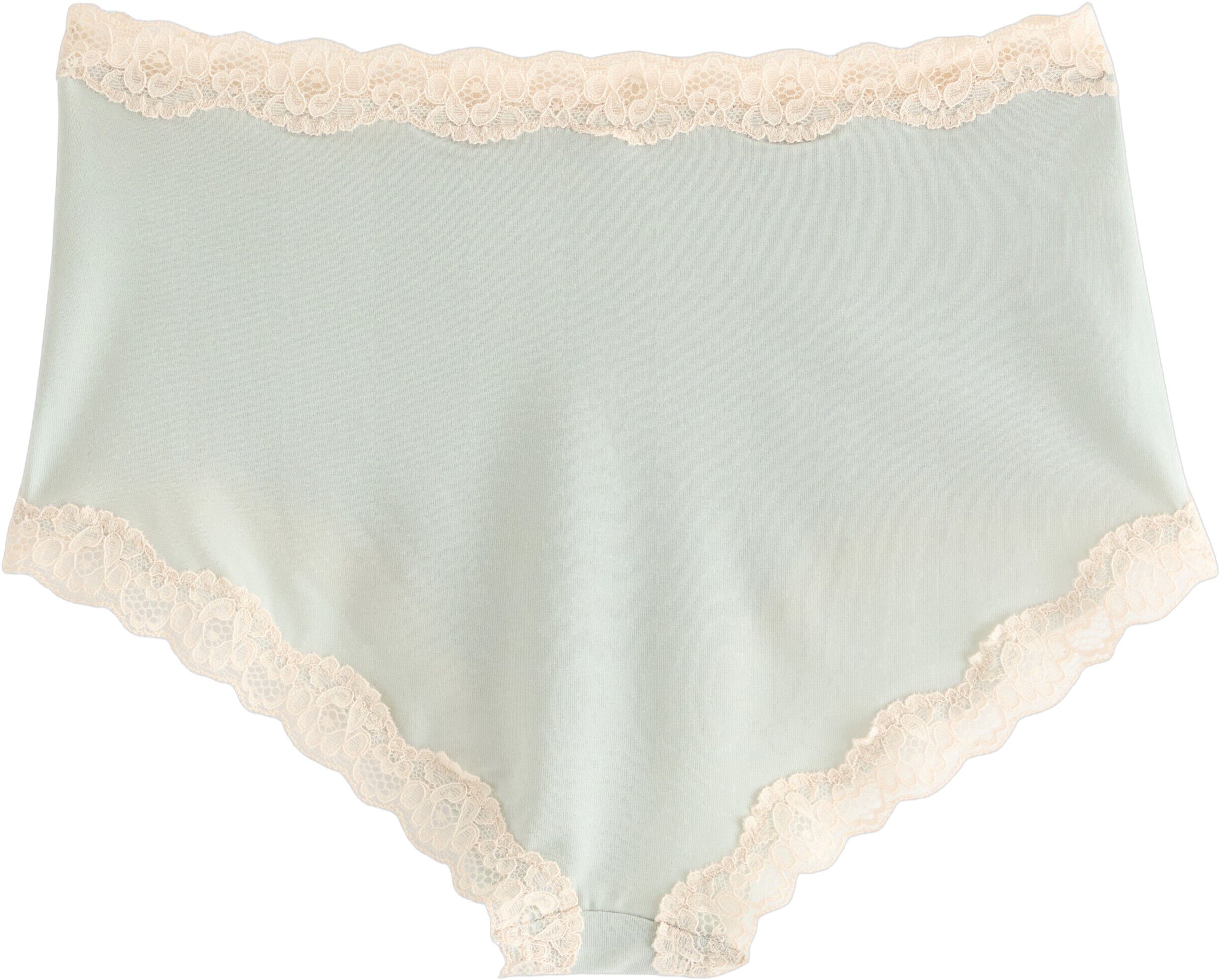 Trusser med h&oslash;j talje og blondedeta