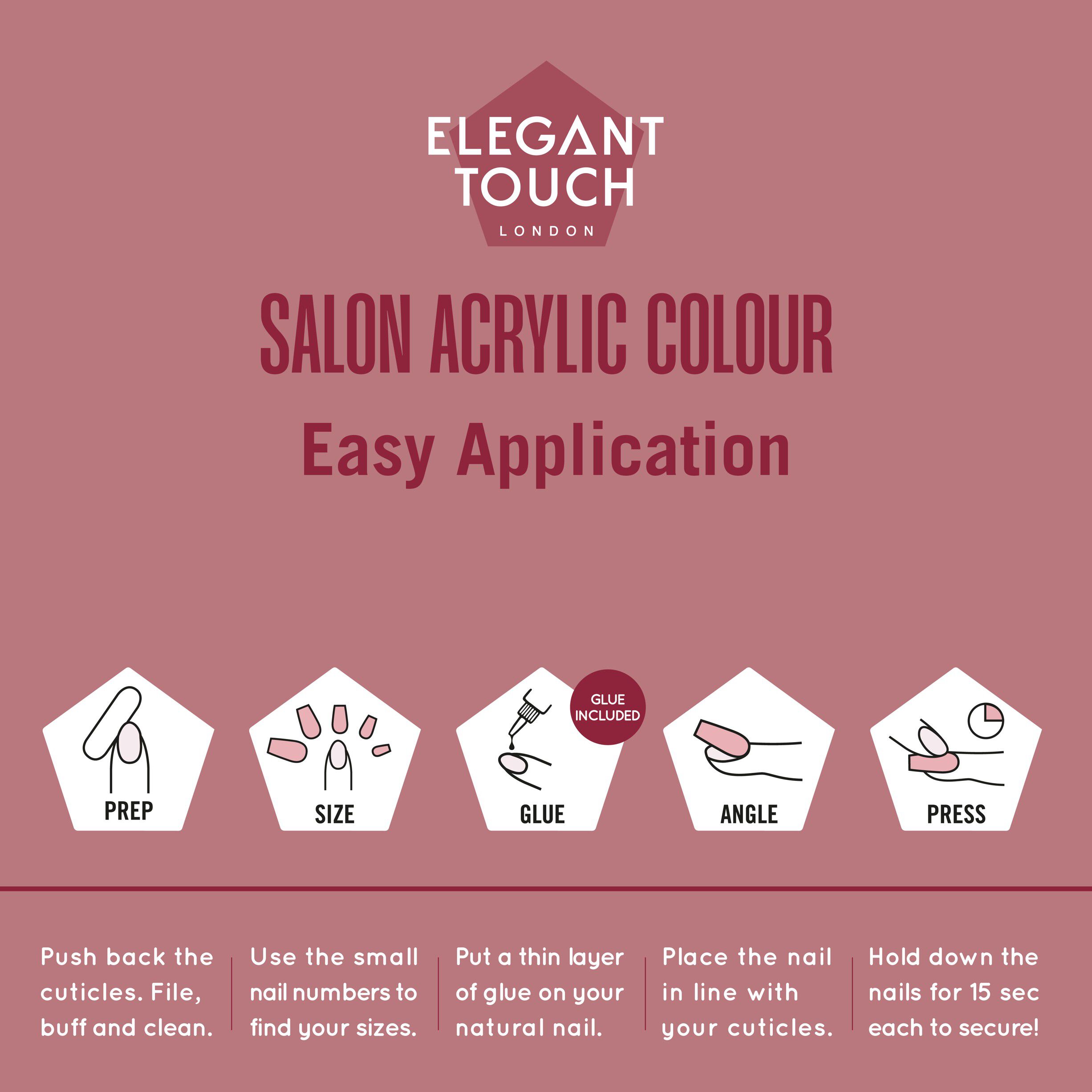 ELEGANT TOUCH COLOUR ACRYLICS BERRY