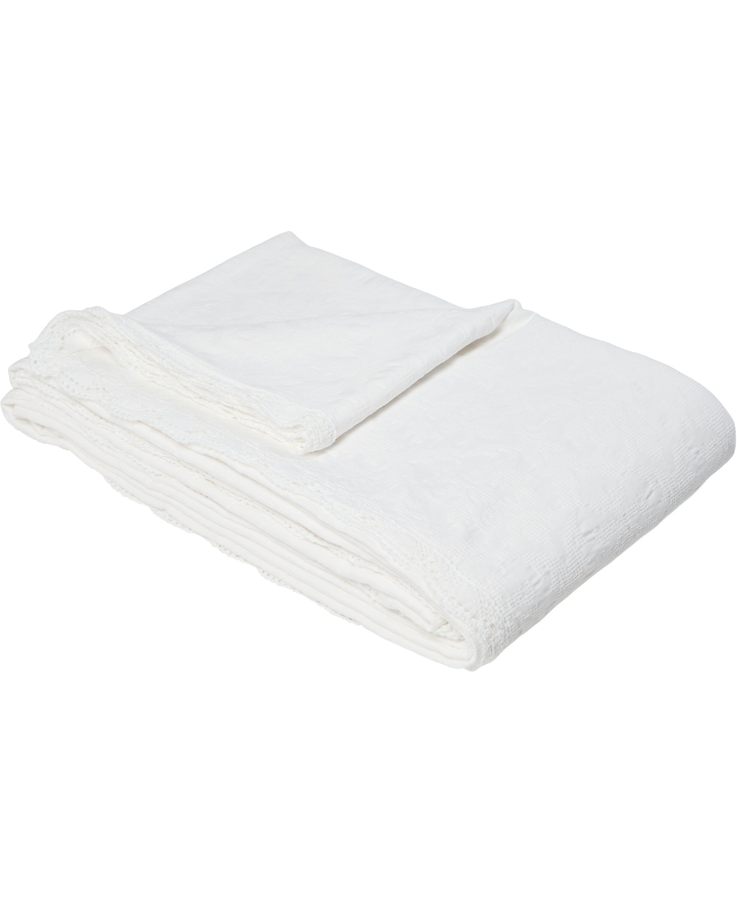 Bedspread 260x260cm w/lace white