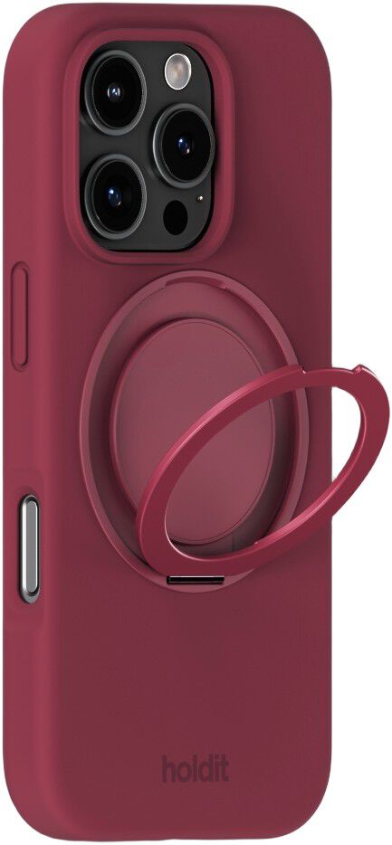 Silicone Stand Case iPhone 16 Pro Red Velvet