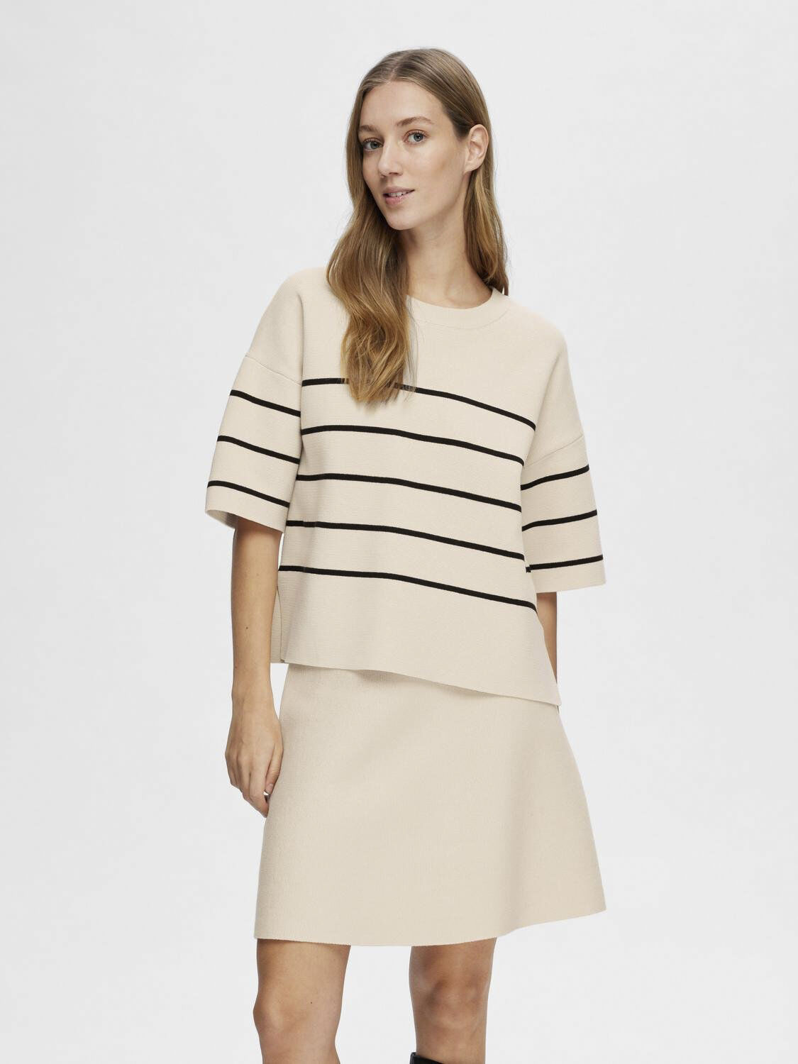 SLFLIVA 2/4 KNIT O-NECK NOOS