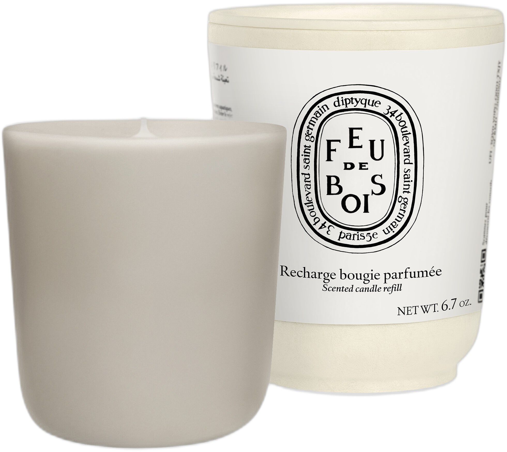 Refill classic candle Feu de Bois 190g / 6,7 oz