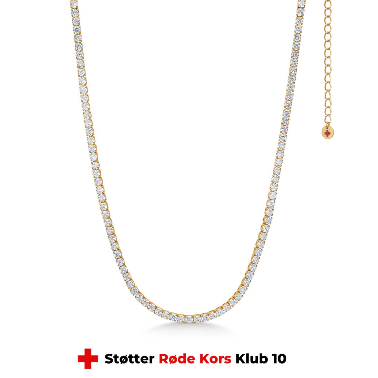 Red Cross Halsk&aelig;de - Forgyldt