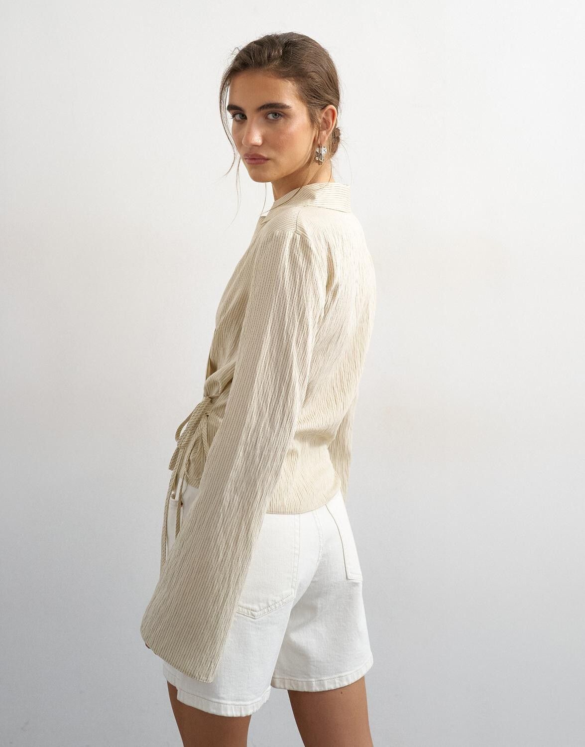 Tsvanessa Ls V-Neck Wrap Top Wvn