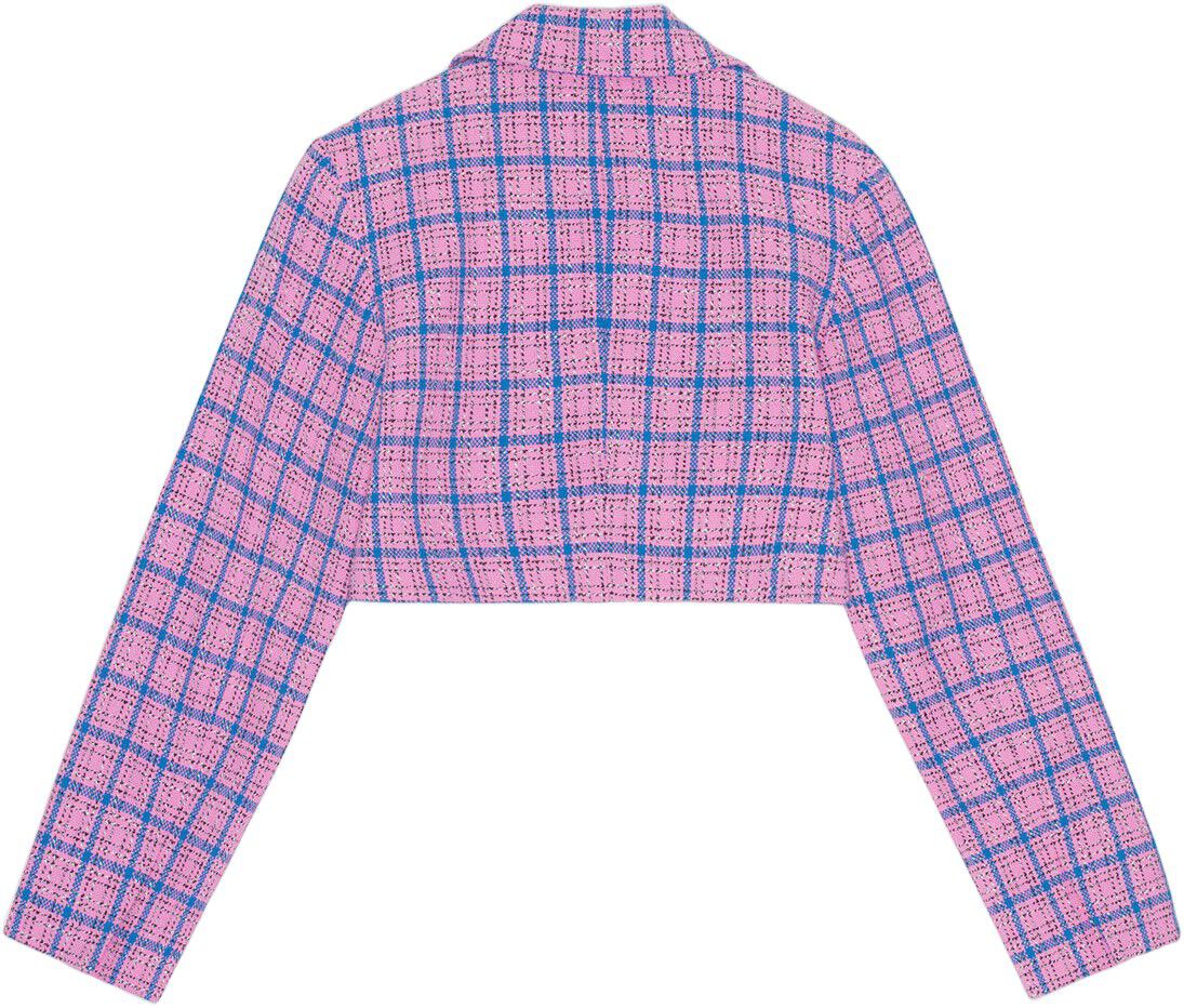 Check Suiting Cropped Blazer