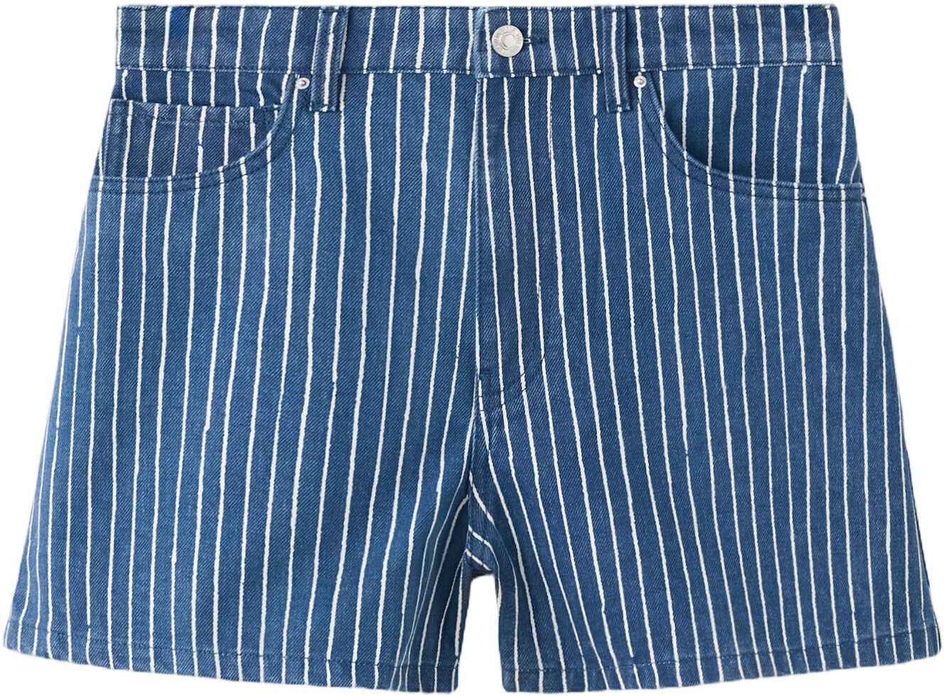 High-rise denim shorts