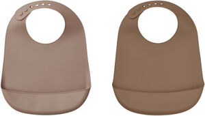 Tilda silicone bib solid - 2 pack