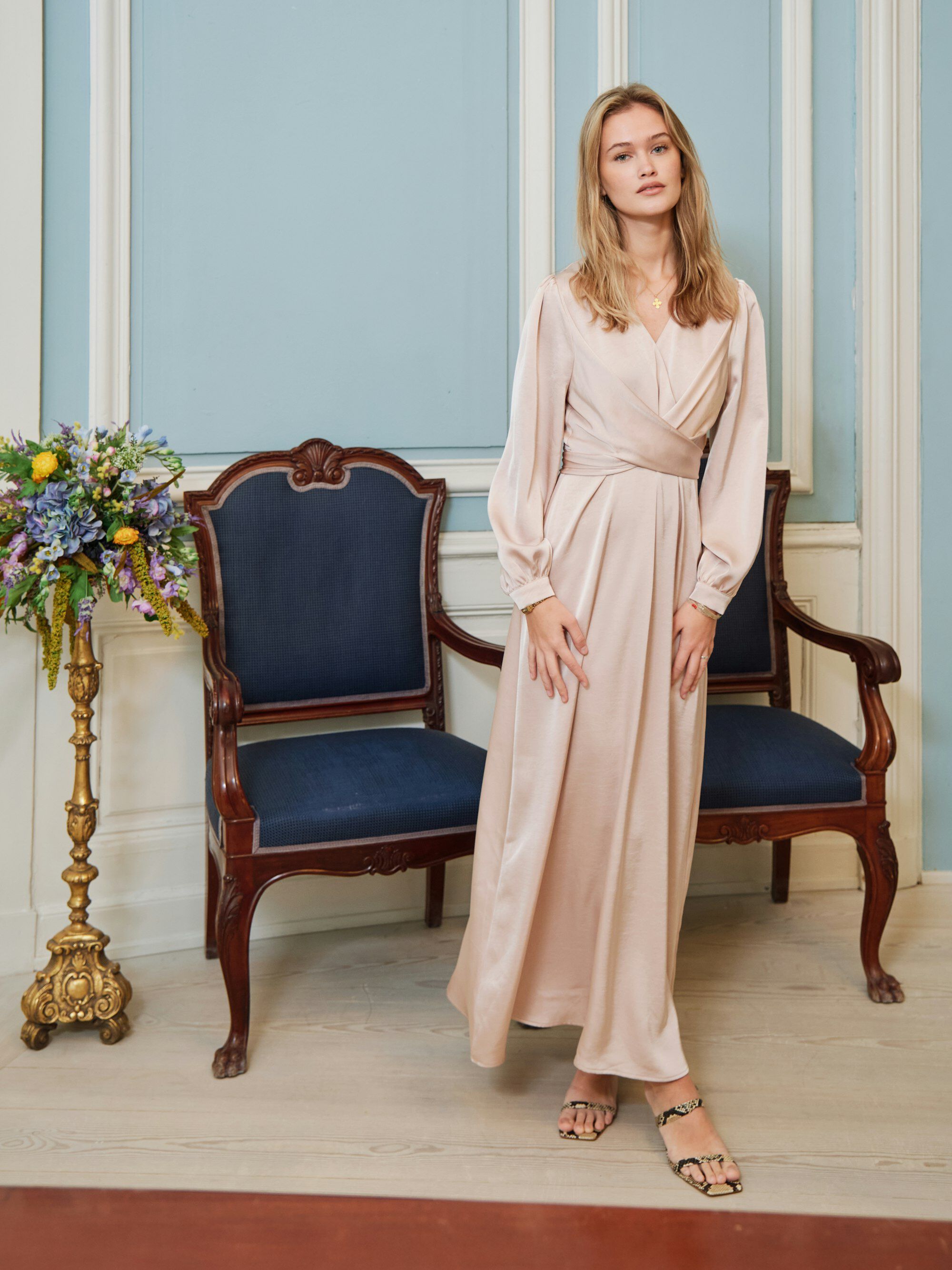 Bretti Heavy Sateen Dress