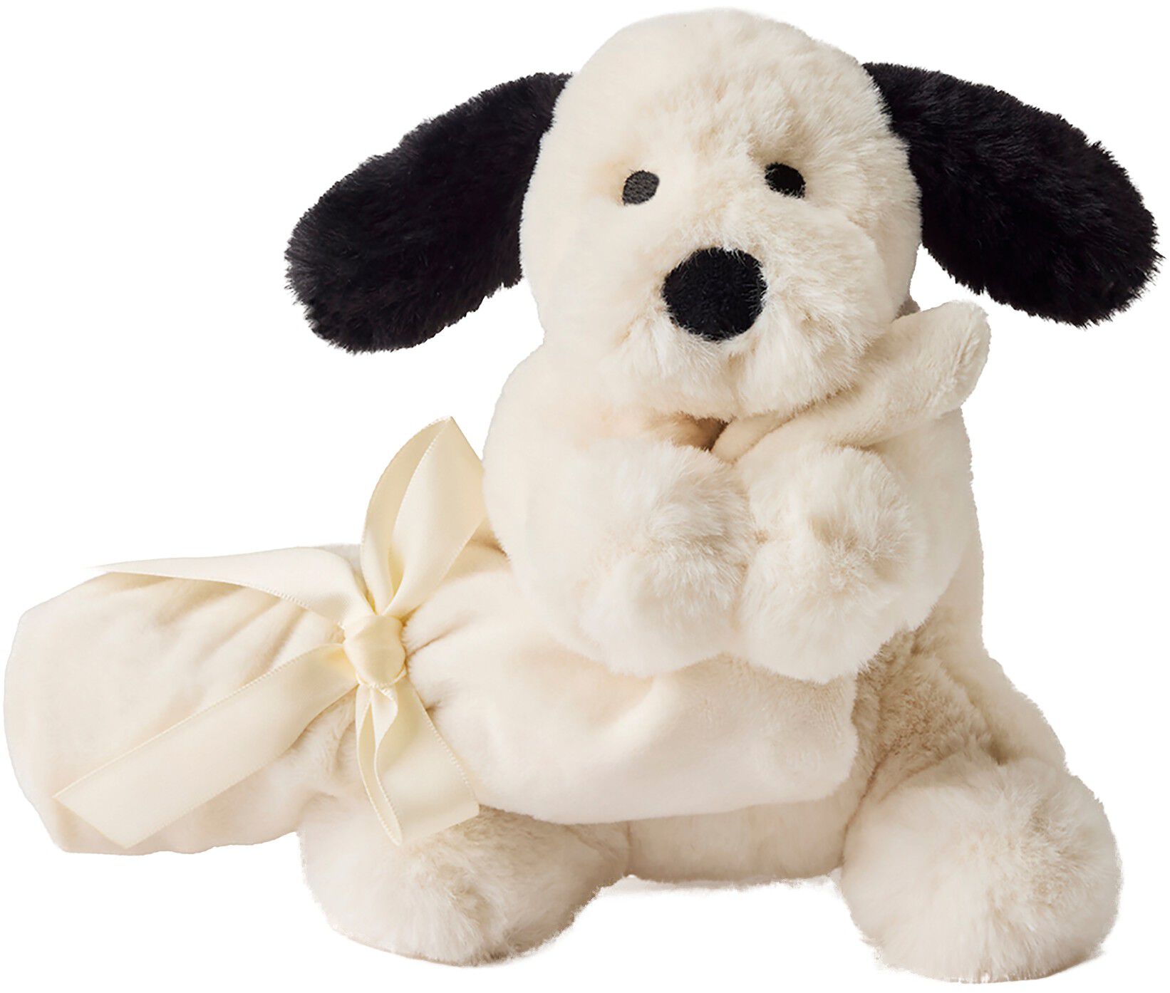 Teddy Hermann - Nusseklud - Hund sort-hvid