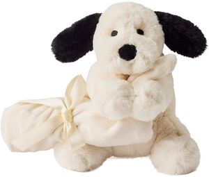 Teddy Hermann - Nusseklud - Hund sort-hvid