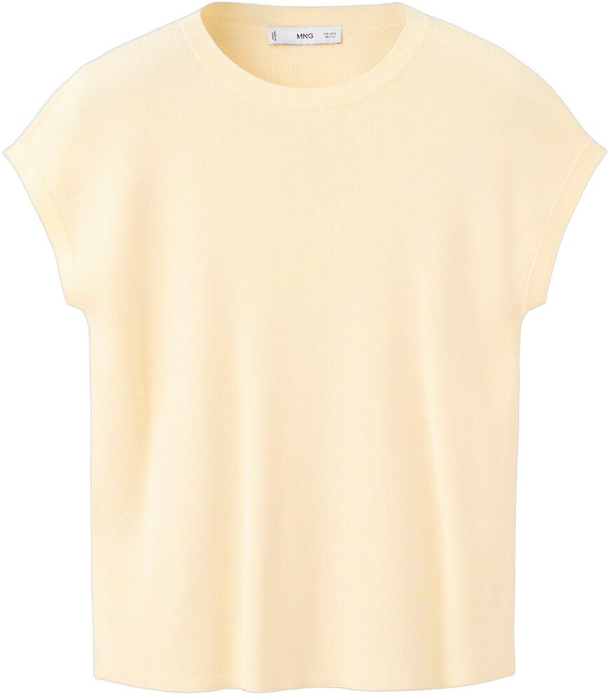 Short-sleeved knitted cotton sweate