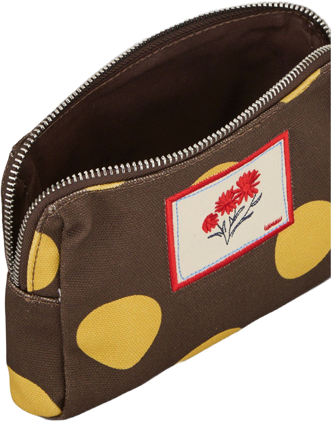 Maxi Polka Canvas Pouch Bag