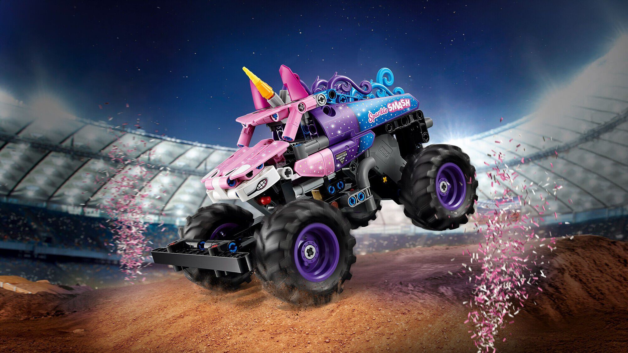 Monster Jam Sparkle Smash pull-back 42220