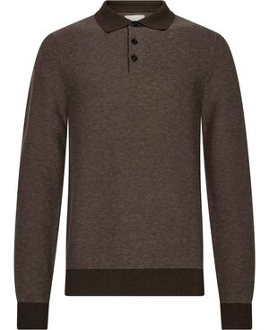 COTTON WOOL 2-TONE TEXTURE POLO