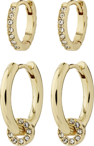 SCOTTIE recycled earrings 2-in-1 set gold-plated