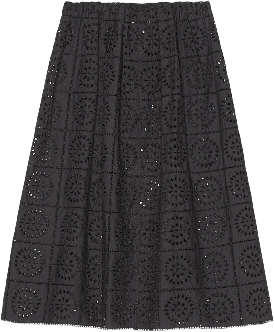 Kjol i broderie anglaise