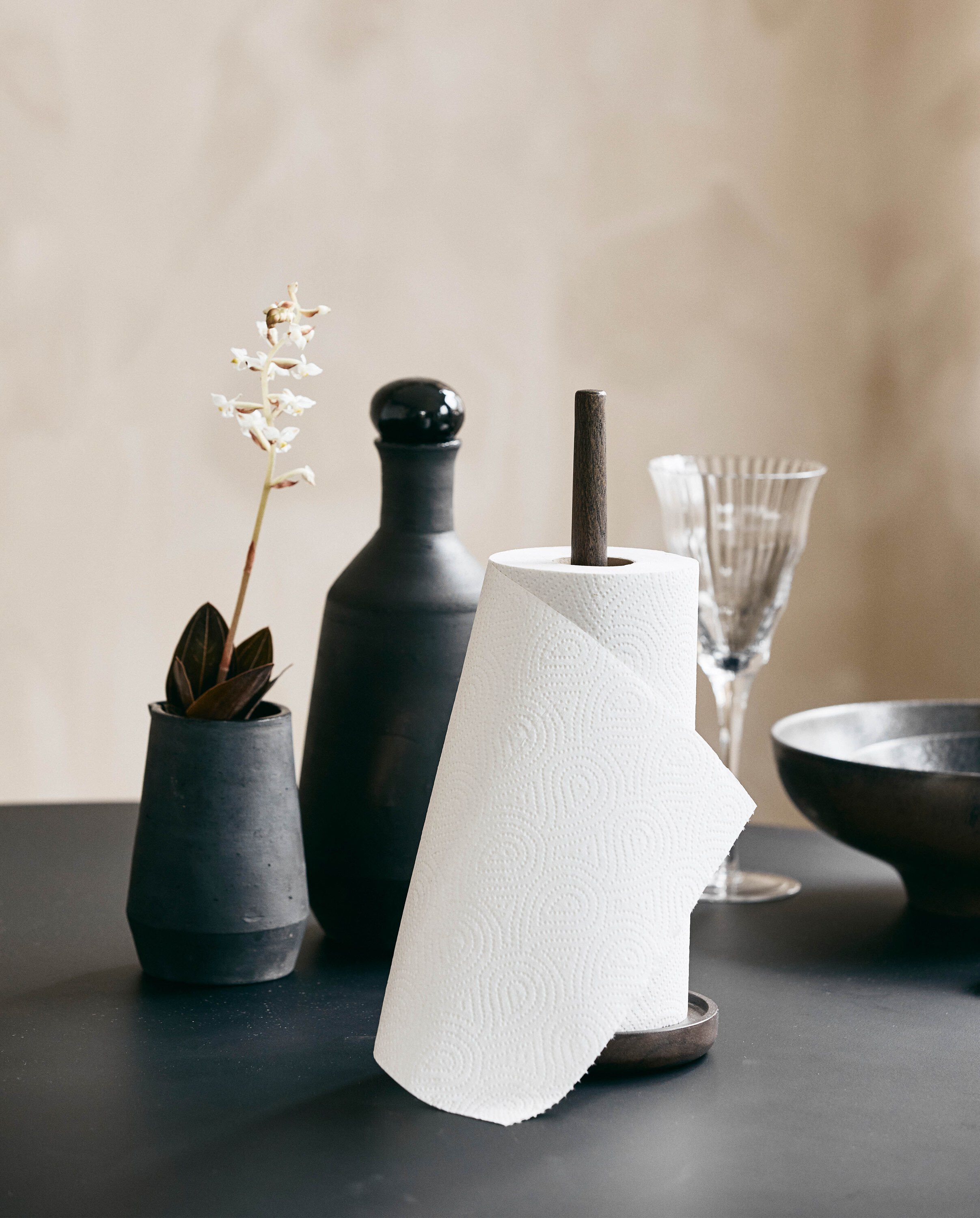 PIPER paper towel holder, wood - nature