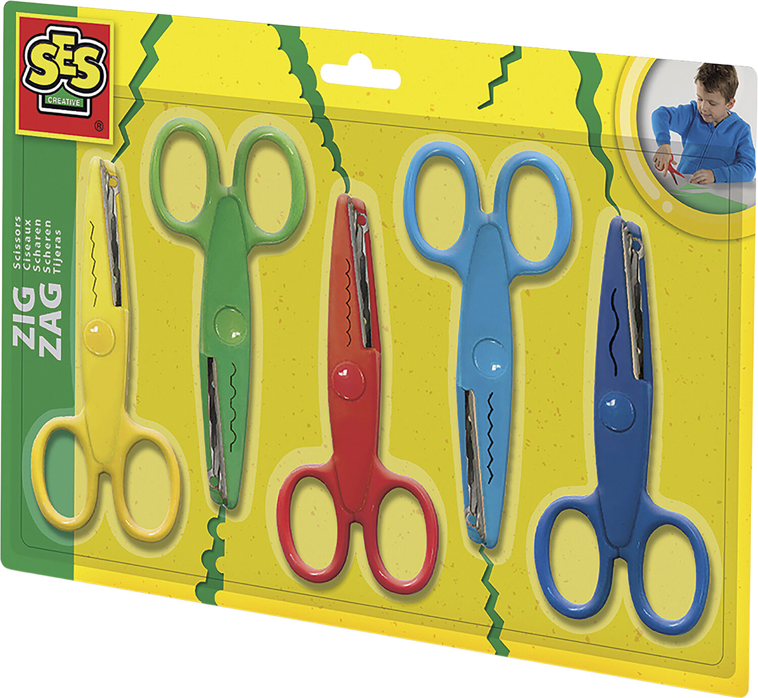 SES Creative - B&oslash;rnesakse 5 stk Zigzag