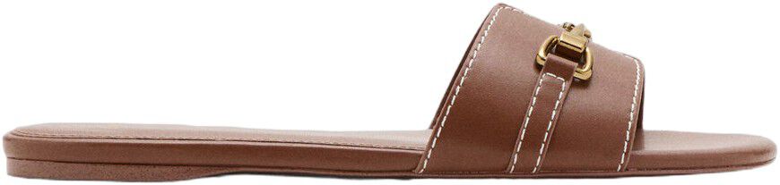 Metallic detail strap sandal