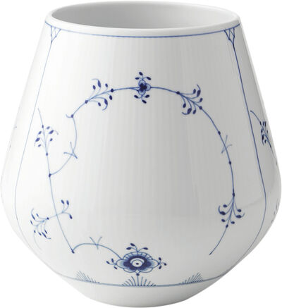 Blue Fluted Plain vas 20,5 cm