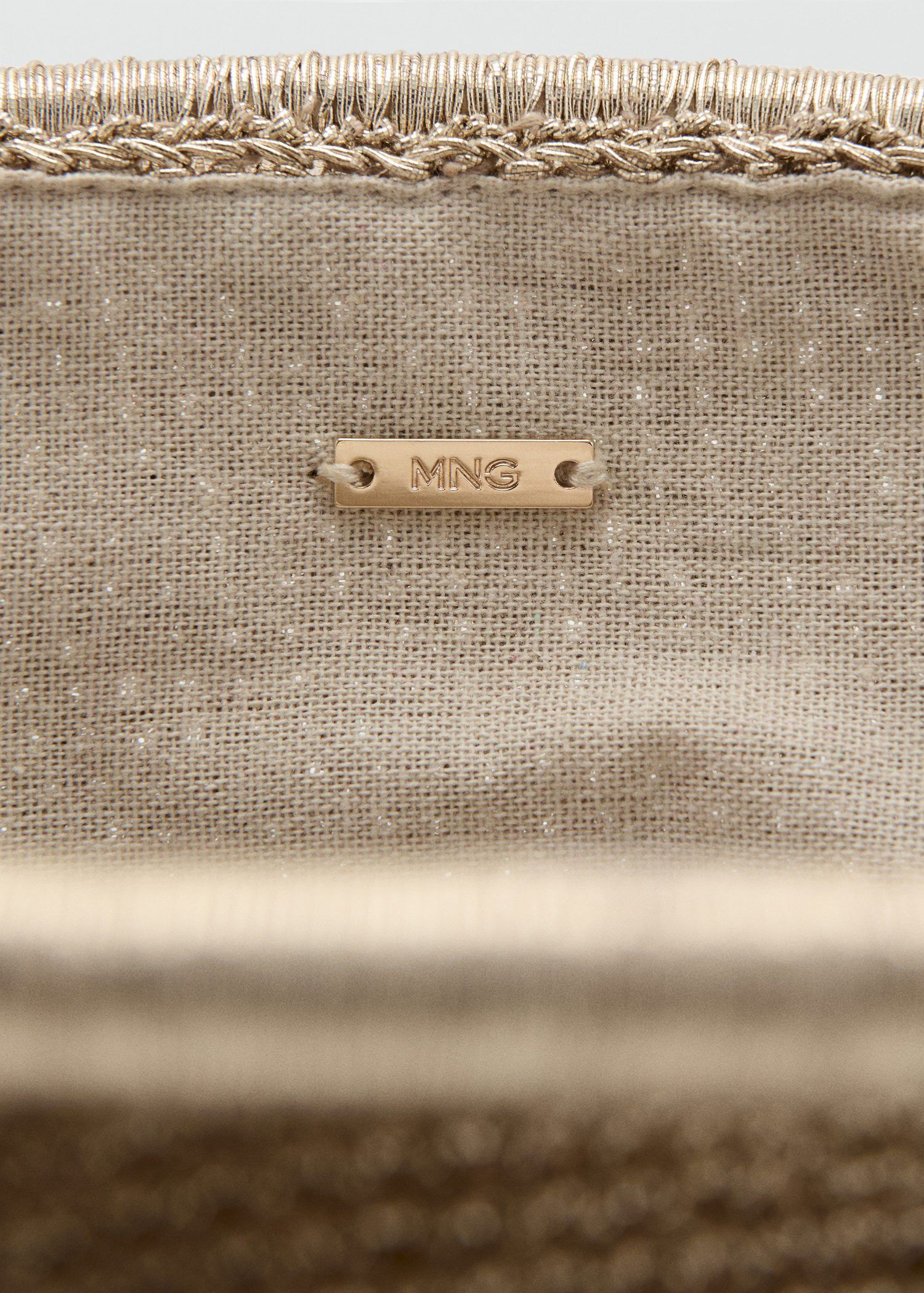 Lurex clutch bag
