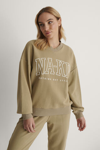 NA-KD Printed V-Neck Sweater