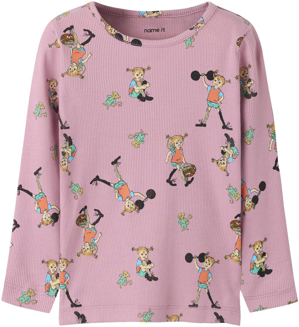 Nmfara Pippi Ls Slim Top Sky